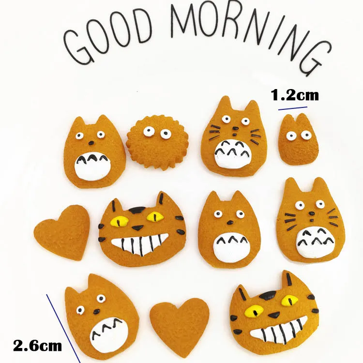 totoro cookie Каваи Русалка океан рыба кабошоны Мини Лошадь Единорог миниатюрная Статуэтка террариумы украшения Ремесло чехол для телефона DIY наборы - Цвет: totoro cookie