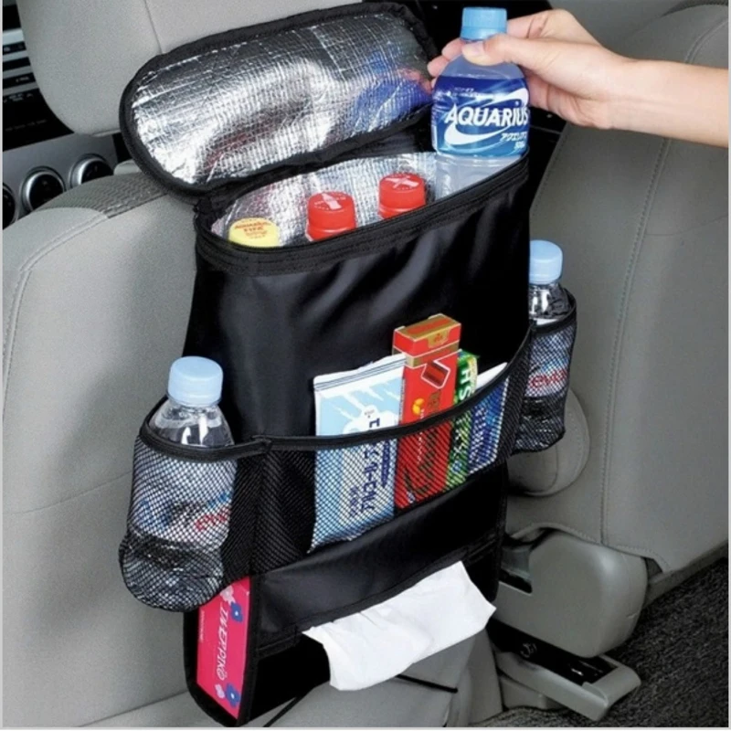 

Car Seat Organizer Sundries Vehicular Storage Bags Motor Vehicles Drinking Foods Maintain Fresh Multi-Pocket Travel Bag