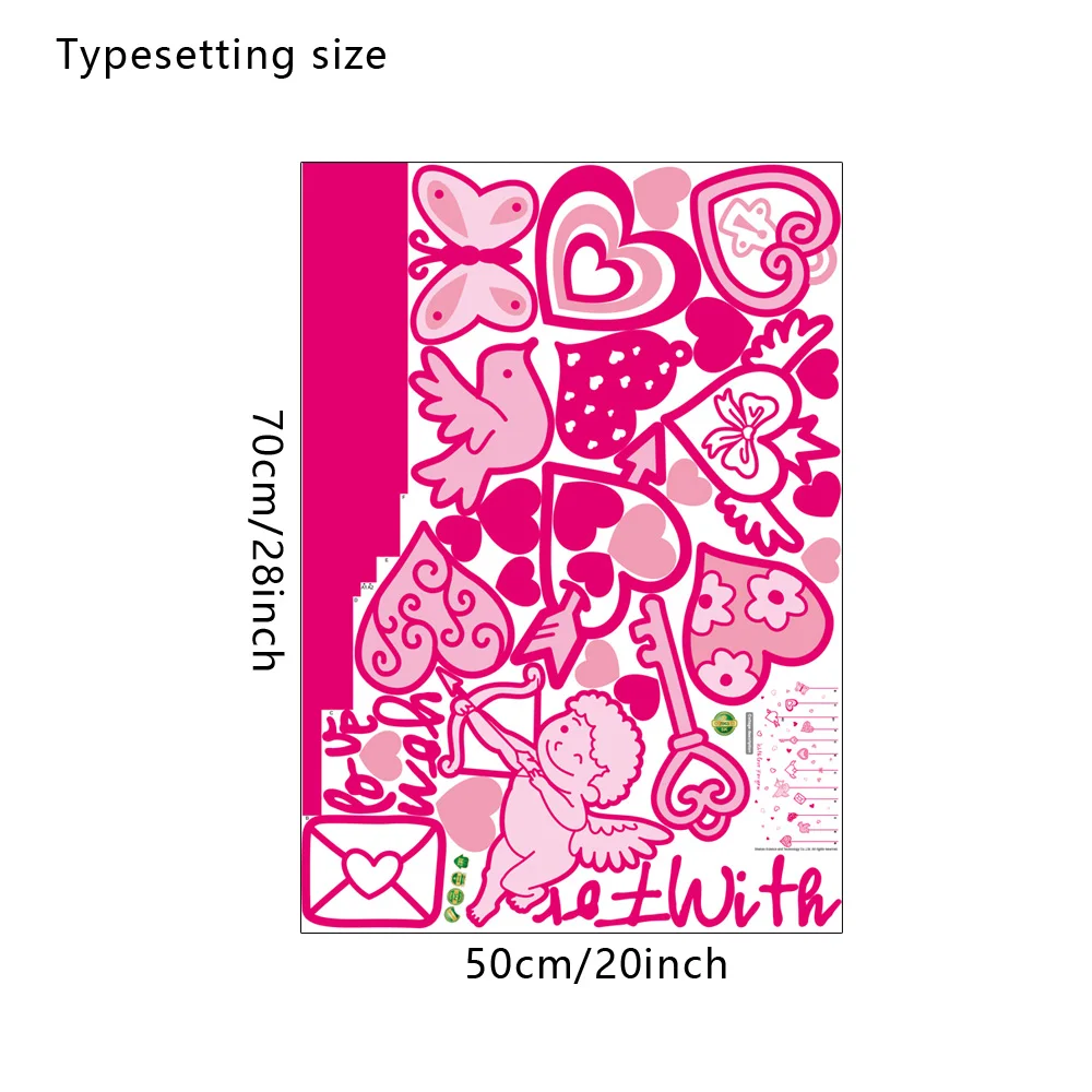 Опускающееся Сердце Любовь спальня гостиная фон Съемная оконная мебель