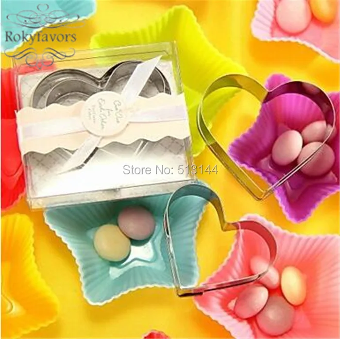 100SETS Heart Shaped Metal Cookie Cutter Favors Wedding Party Giveaways Birthday Gifts Ideas Bridal Shower | Дом и сад