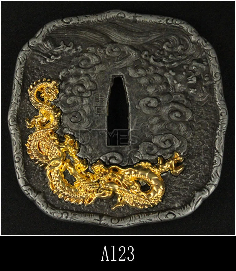 Сплав японские аксессуары для мечей Tsuba Красивая защита для катаны вакизаши Танто 3,2 см ширина(около хабаки) лезвие Al01-Al32