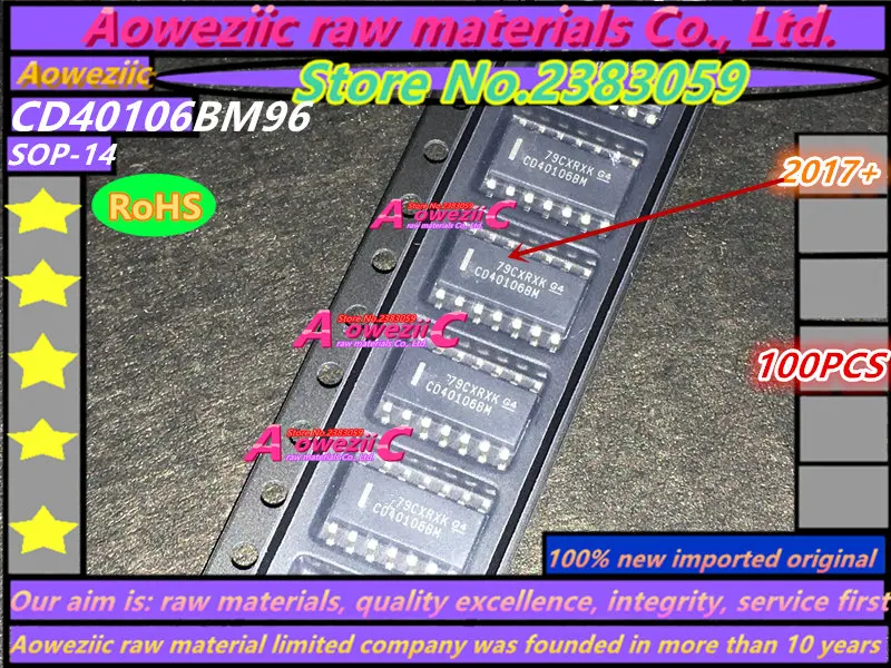 Aoweziic 2017 + 100% новый импортный оригинальный CD40106BM96 соп-14 логика чипа ворот Шмидт