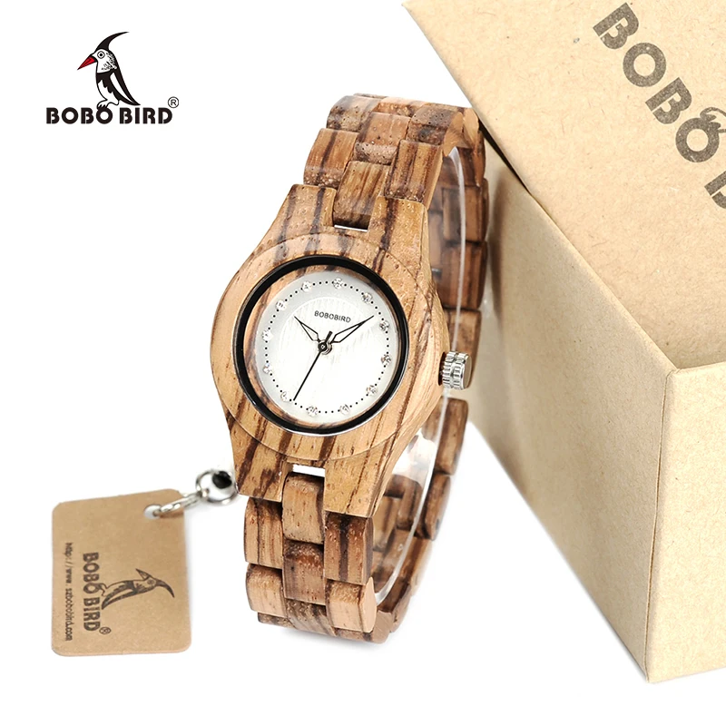 BOBO BIRD женские часы Роскошные модные деревянные часы с деревянным ремешком кварцевые наручные часы relogio feminino C-O29 Прямая поставка