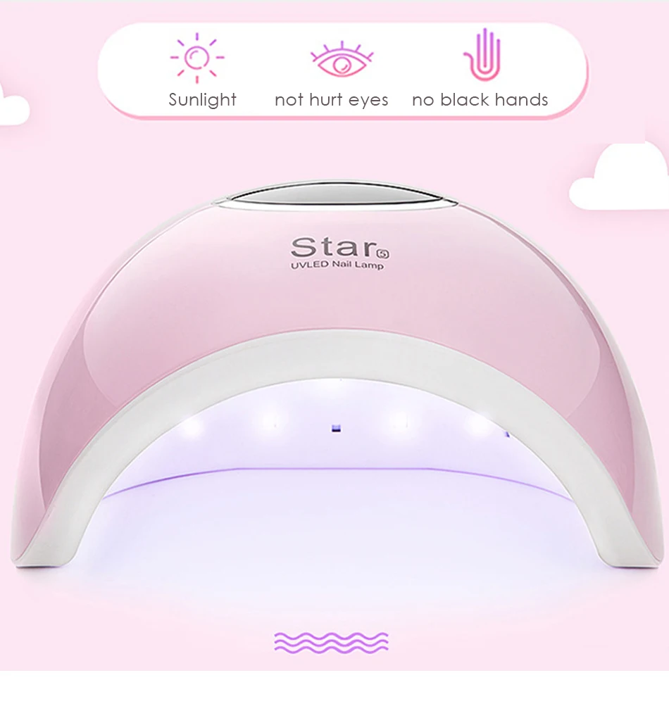 Smart5 72W UV LED Nail Lamp Gel Nail Polish Dryer with Screen Nails Art Gel Curing Light Anti Over-Heat Electric Nail Dryer