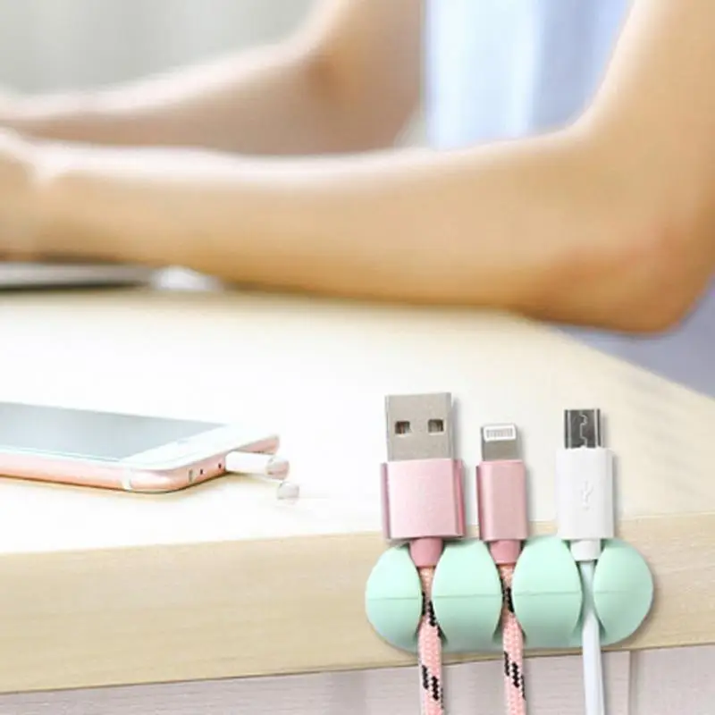 6 шт./партия, USB кабель, кабель для мыши, зажим для кабеля, настольный держатель для провода, зажим для фиксации линии, настольный автомобильный органайзер для хранения