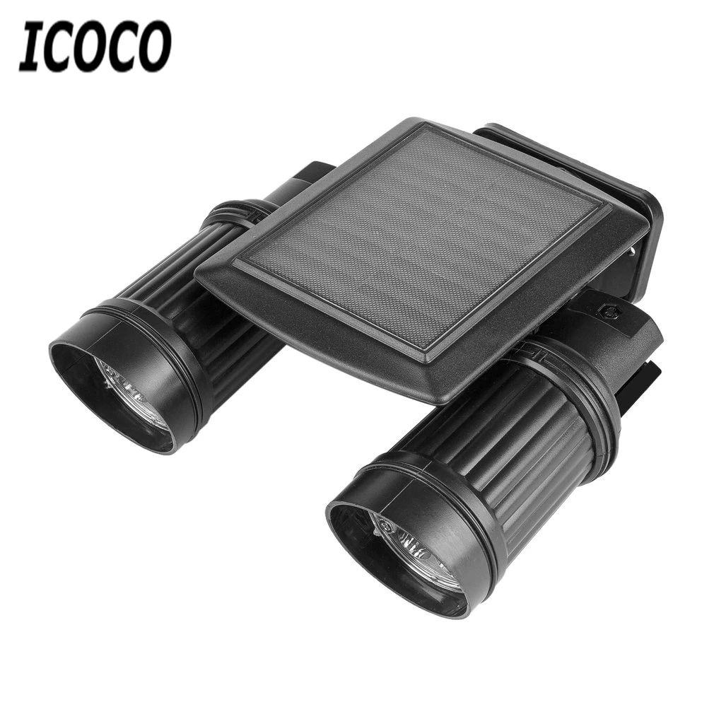 ICOCO Solar Sensor Light Spotlights 14LED Double Head PIR Human Body Infrared Induction Outdoor Garden Pathway Wall Lamp Sale | Лампы и