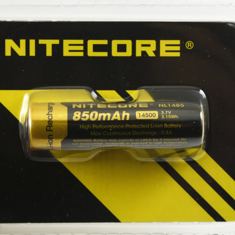 Аккумулятор Nitecore NL1485 14500 850 мАч литий ионный аккумулятор nitecore с верхней кнопкой