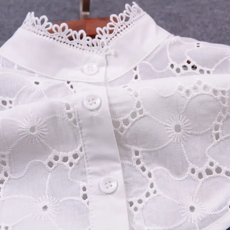 Новый модный ложный воротник белый кружевной воротник-стойка съемный лацкан