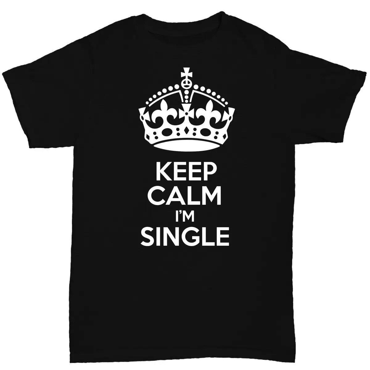 Мужская футболка с надписью Keep Calm I'm Single забавная цена подарок на день рождения