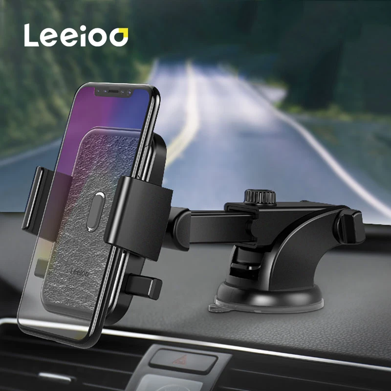 LEEIOO Car Phone Holder For In 360 Degree Rotatable No Magnetic Mobile Universal Smartphone Cell Support | Мобильные телефоны и