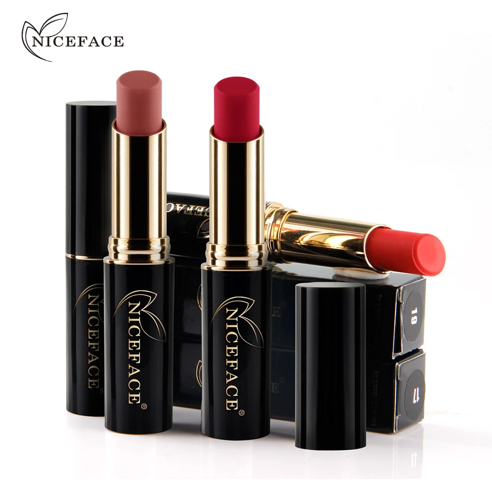 NICEFACE 24 Цвет водостойкие Пигменты Красный металлик губной помады сексуальный
