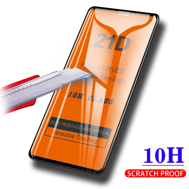 Закаленное стекло 21D для iPhone 8X10 H D полное изогнутое с закругленными краями 7 XS XR Max 6