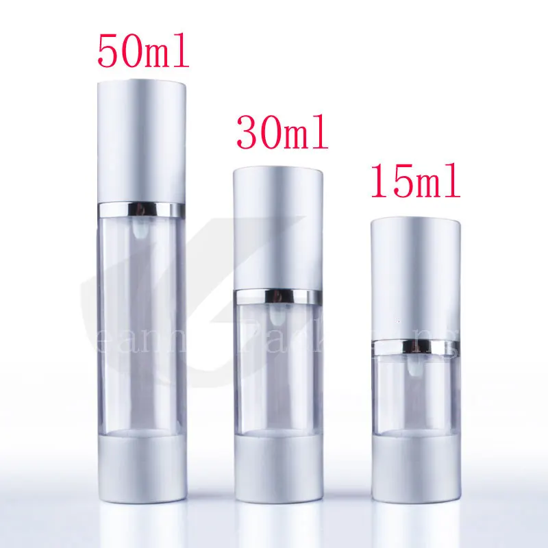 

Aluminum airless bottle pump for cosmetic container,30cc empty airless pump cosmetic travel container ,clear eye cream container