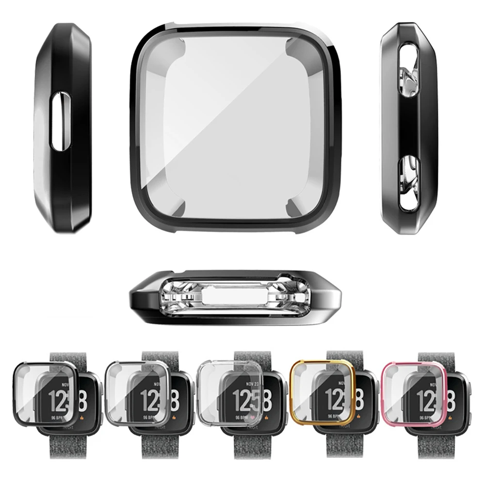 360 Защитный чехол для Fitbit Versa чехол для экрана Браслет Fit Bit Versa часы ремешок аксессуары защитный ковер Капа