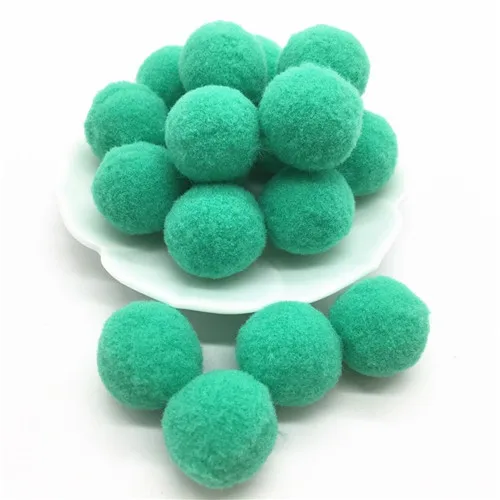 04 Mint green 100 шт 25 мм пушистый мягкий шарик-помпон ручной работы детские игрушки свадебное украшение DIY помпоны фетровый шар для шитья на ткани товары для рукоделия - Цвет: 04 Mint green