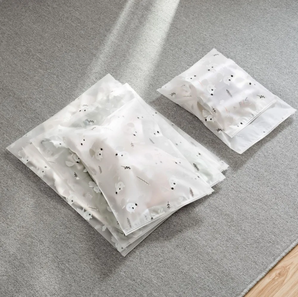 Шкаф для хранения путешествия герметичный багаж ziplock мешок PE мультфильм молнии