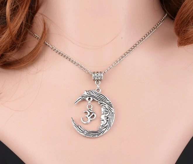 Подвеска в форме ангела для ожерелья полумесяца подвеска винтажном стиле с