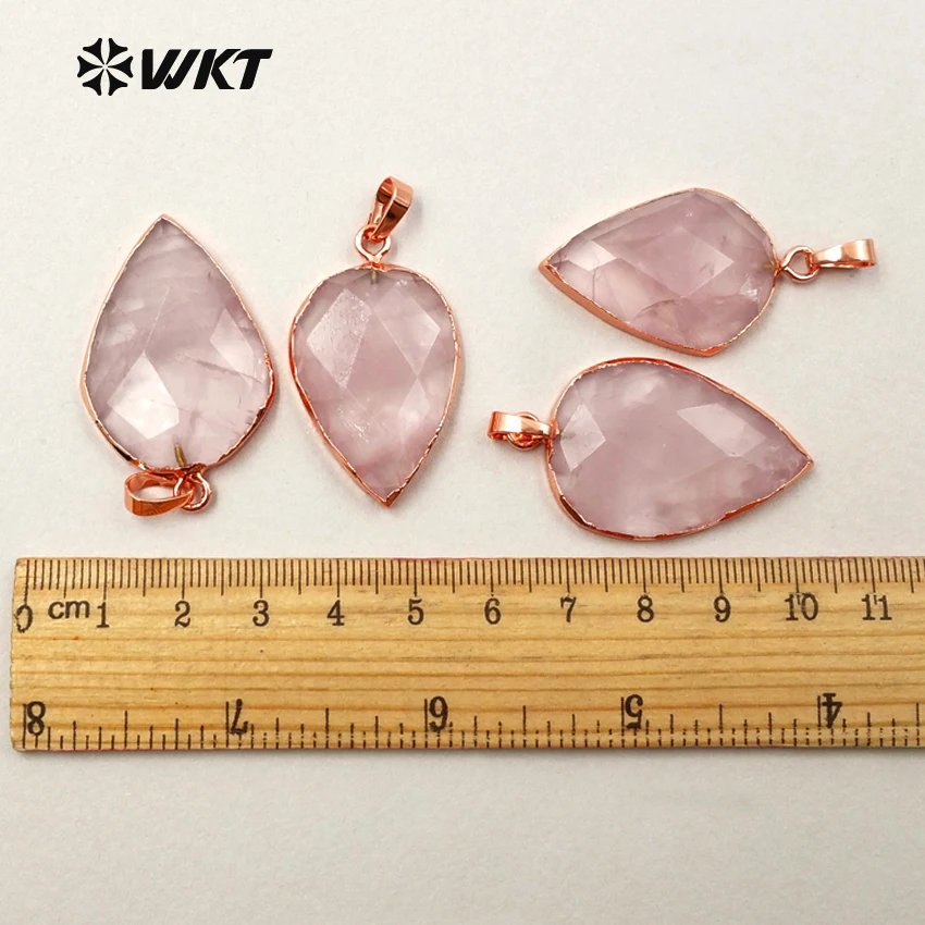 WT-P1297 WKT тепло рекомендую Натуральный светло-розовый камень в геометрической