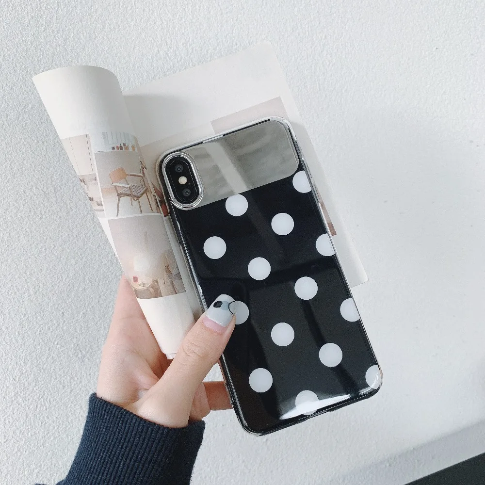 Роскошный зеркальный чехол с волнистым узором для iPhone X XS XR Max силиконовые мягкие