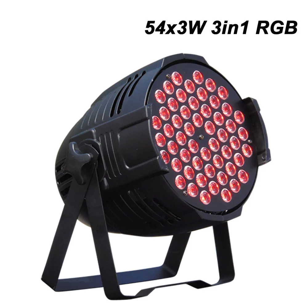 54x3W 3in1 RGB Light 2 шт. алюминиевый 54*3 Вт RGBW led par Светильник 54x3 Вт rgb 3в1 dmx сценический светильник 18x15 Вт led par 64 - Цвет: 54x3W 3in1 RGB Light