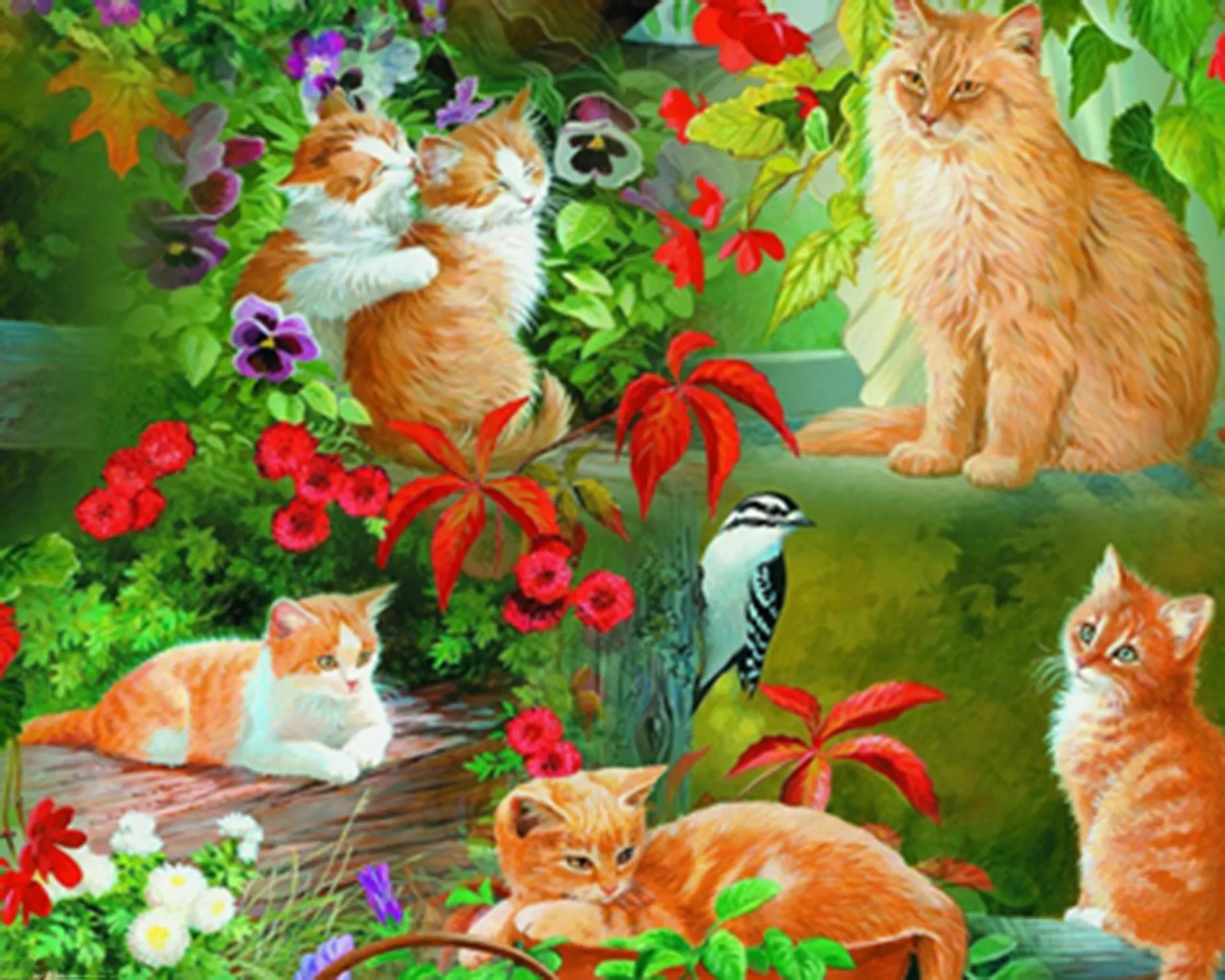 Diamond Painting Cat Landscape Pictures 5d Cross Stitch Rhinestone Crystal For Baby Room | Дом и сад