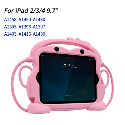CHINFAI Детский дружественный силиконовый чехол для iPad Mini 1 2 3 4 5 7,9 противоударный нетоксичный чехол для iPad Air2 Pro 9,7'' - Цвет: 5811PK iPad2 3 4 9.7