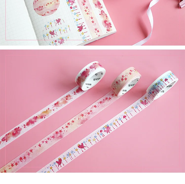 3 шт./партия Love Meet You Time Набор декоративного скотча васи клейкая лента DIY Скрапбукинг наклейка этикетка маскирующая лента