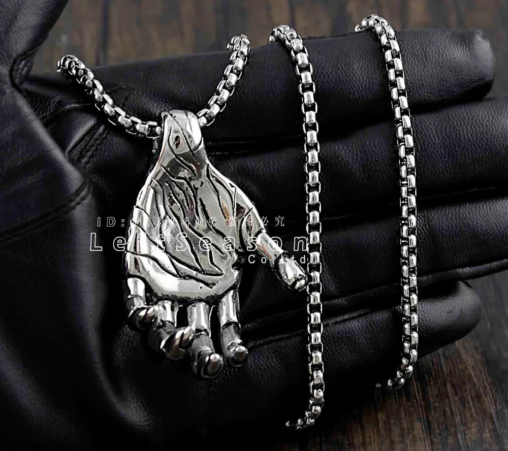 Мужская Нержавеющей Стали 316L Череп Рук Ожерелье S1 36|pendant necklace|necklace necklace316l stainless steel