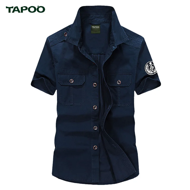 Для мужчин рубашка Элитный бренд 2017 короткий рукав гавайская Повседневное