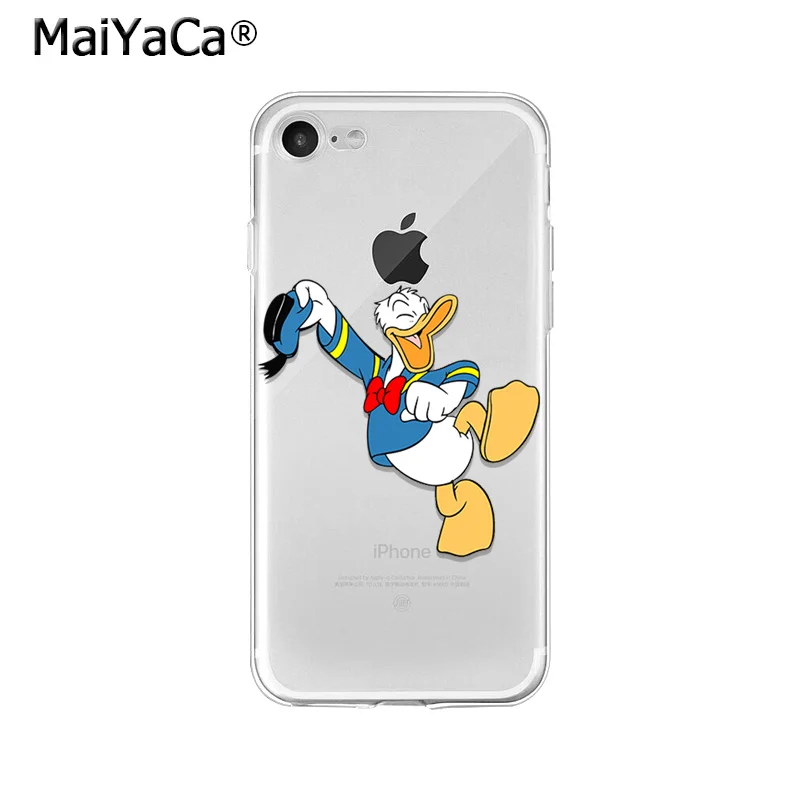 MaiYaCa Дональд Дак ТПУ Мягкие аксессуары для телефона чехол iPhone 5 5Sx 6 7 7plus 8 8Plus X XS MAX
