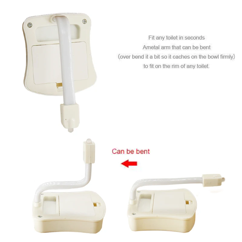 Anjoet Smart PIR Sensor Toilet Seat lamp RGB 8 Colors Changing lighting Sensitive Motion Activated LED Bulb For Bathroom light | Лампы и
