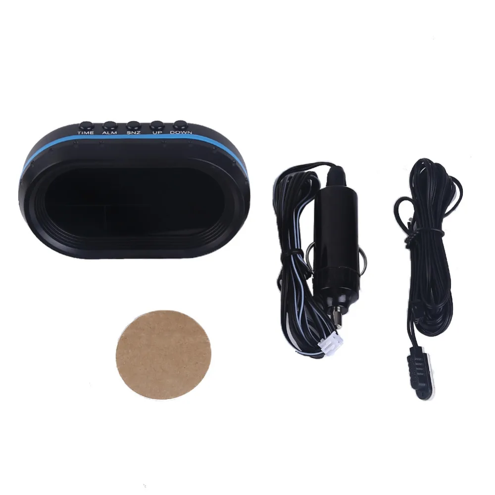 ЖК-дисплей Цифровой автомобиль часы Термометры Напряжение будильник 12 В-24 В