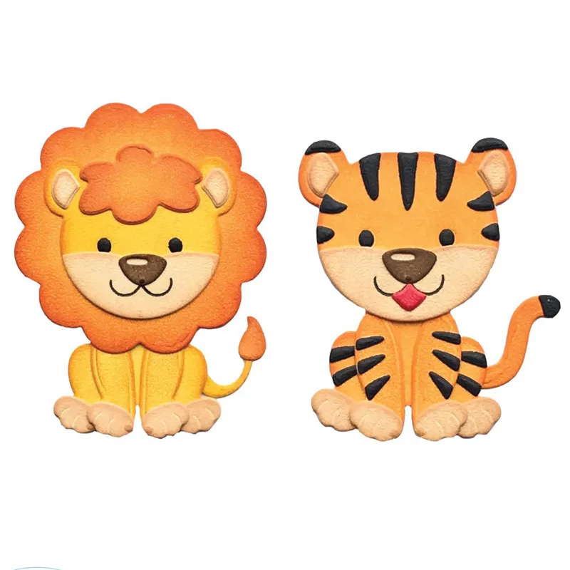 Диярты животные скрапбукинг Лев тигр металлическая резка новинка 2019 штампы для