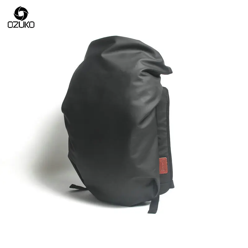 

OZUKO Black Laptop Backpack Large Capacity Waterproof Casual Men Daypack Fashion Unisex Women backpack Travel Bags New Schoolbag