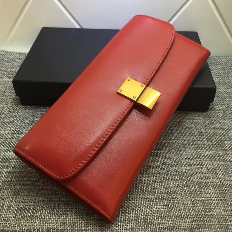 8090 Wine Red LOMANTINA натуральная кожа женский кошелек женский длинный клатч леди Walet Portomonee люксовый бренд сумка для денег на застежке кошельки для девочек - Цвет: 8090 Wine Red