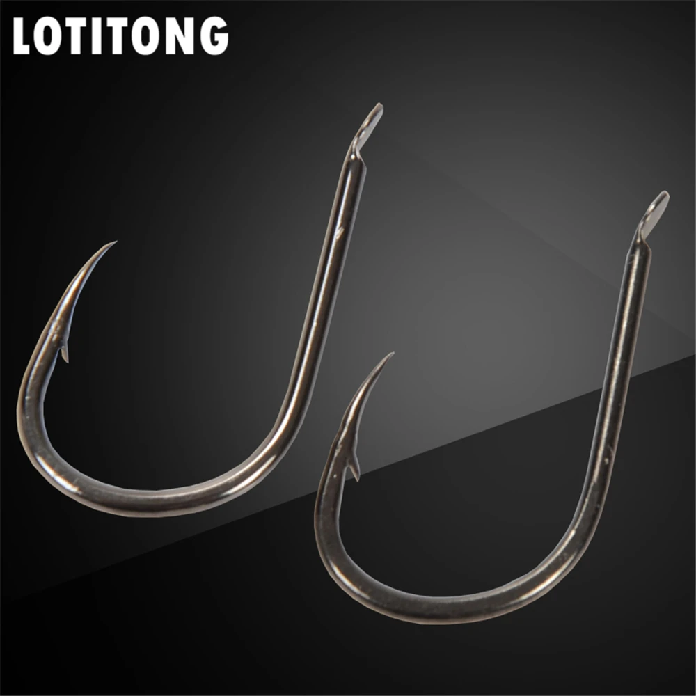 

LOTITONG 100pcs/lot Ghost teeth High Carbon Steel Fishing Hook Needles Barbed Fishing Hooks 1# - 13# Fishing Tackle Super sharp