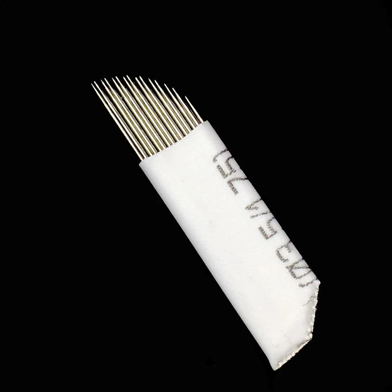 

30 Double Row 15 Microblading Needle for Permanent Makeup Eyebrow Stainless Steel Tattoo Needles for Manual Pen Blades 15 Pins
