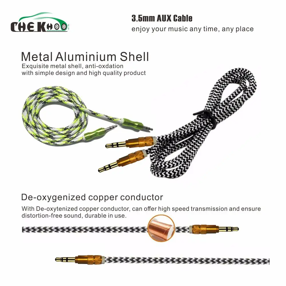 М 1 м нейлоновый разъем аудио кабель мм от 3 5 до Aux мужчины Kabel Plug автомобильный