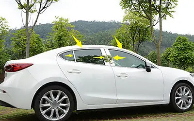 

10* Upper window sill + Window Pillar Posts Trim For Mazda 3 AXELA M3 2014-2016