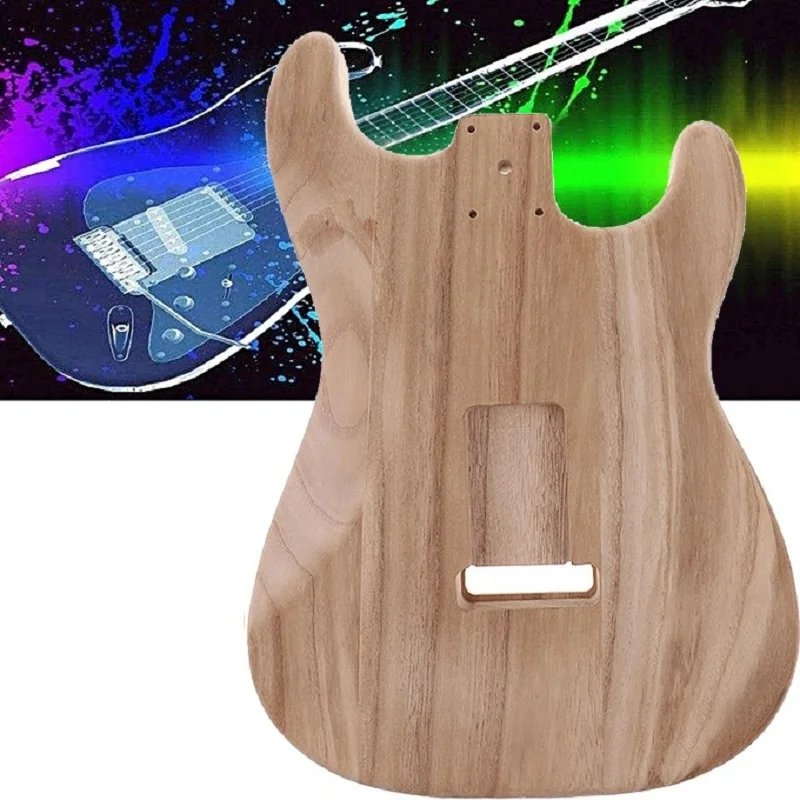 Handcrafted Sanding Electric Guitar Replacement Unfinished Body DIY Accessory Wood for Musical Stringed Instrument Guitar|Детали и