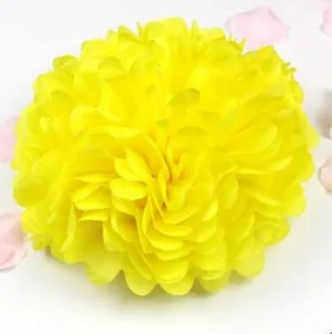 Lemon 1 шт., размер: 4/6/8/10/12 дюймов ткани Бумага Pom украшения в виде помпонов цветком ручной работы Цветочные шары из бумаги для вечеринок и свадебных церемоний украшения для дома - Цвет: Lemon