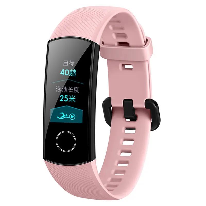 Pink Standard 4-1. HUAWEI Honor Band 4 умный Браслет фитнес-браслет в режиме реального времени пульсометр научный монитор сна 5ATM плавание носимый стандарт - Цвет: Pink Standard 4-1.