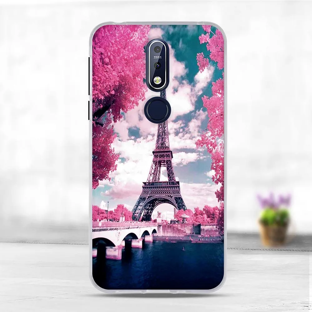 Мобильный телефон чехол для Nokia 7 1 2018 чехлы силиконовая Мягкая задняя крышка из