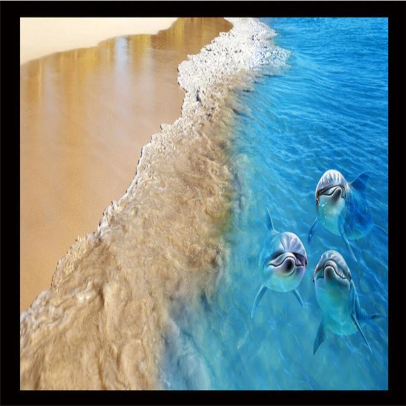 3d напольные ПВХ толстые износостойкие зеленые наклейки на пол для гостиной