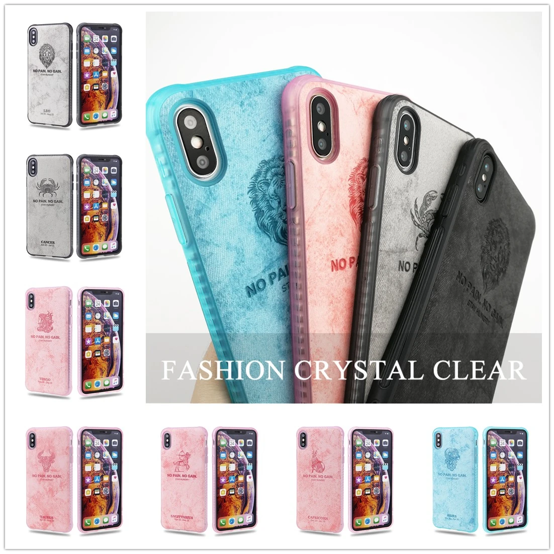 Стрелец Чехол для iPhone XR XS максимальный чехол Козерог телефон оболочки для iPhone 8 7 плюс 6 6 S Plus рыбы Coque сплошной цвет ТПУ cas