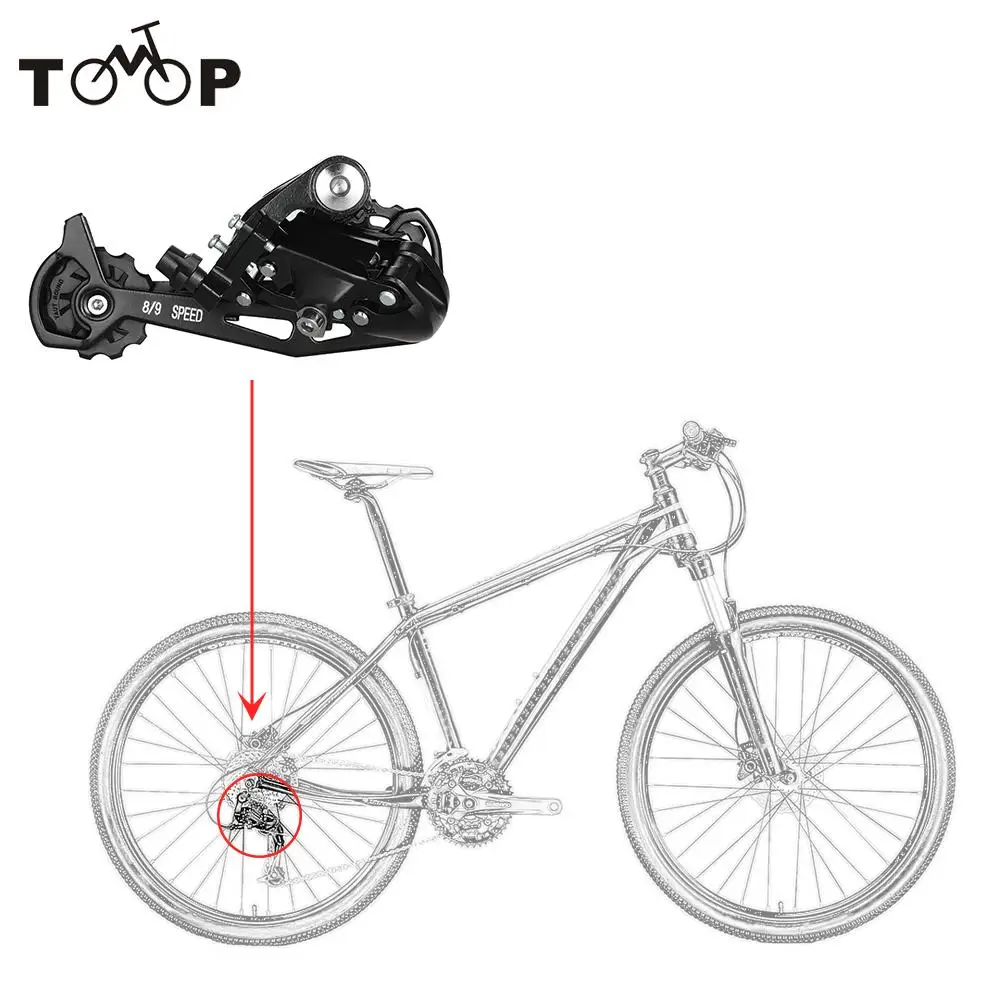 Алюминиевый сплав 8/9 скоростной велосипед велосипедный задний переключатель MTB