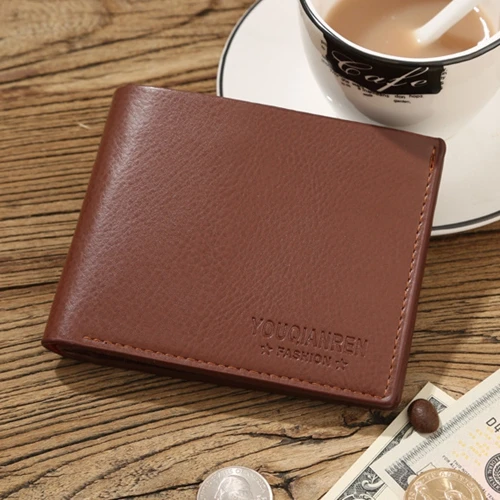 Маленький мужской кошелек 2016 Новые короткие кожаные мужские кошельки Женский из