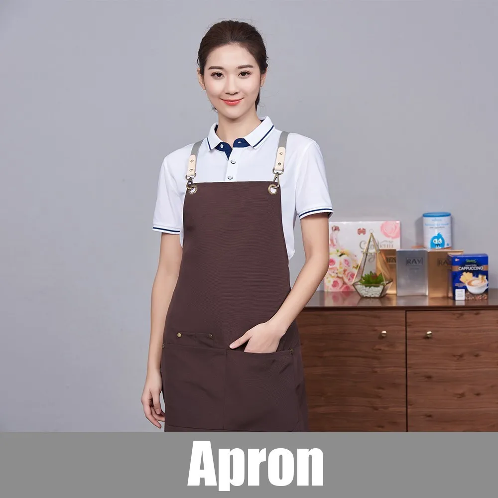 Apron 2 Тканевый Карманный подвесной фартук унисекс для кухни, приготовления пищи, барбекю, кафе, выпечки, фартук, косметолога, парикмахерских, салонный Рабочий Фартук - Цвет: Apron 2