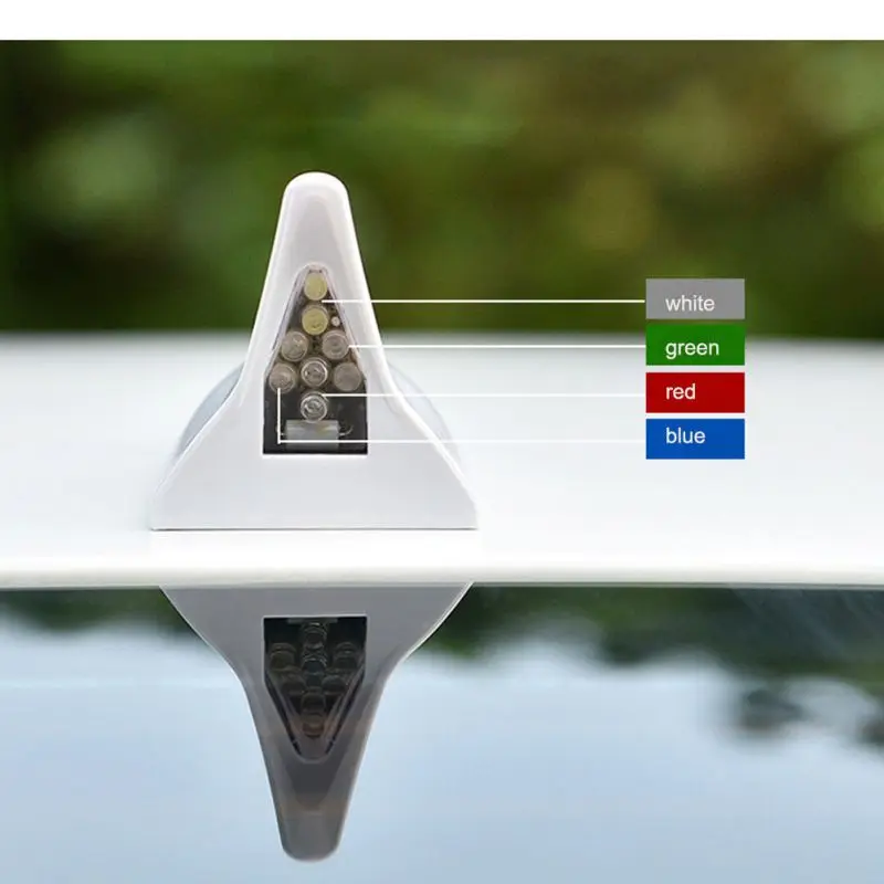 Автомобильная антенна на солнечной энергии в форме плавника акулы светодиодная