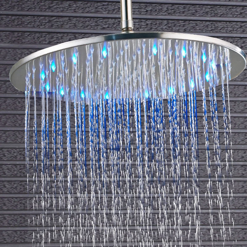 Многоразовая светодиодный щетка для душа никелевая круглая насадка 8 &quot10&quot 12